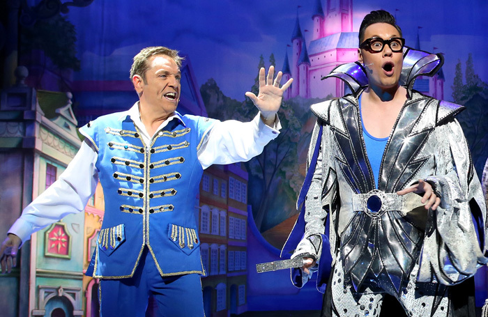 Brian Conley and Gok Wan in Cinderella at the Bristol Hippodrome. Photo: Barry Rivett