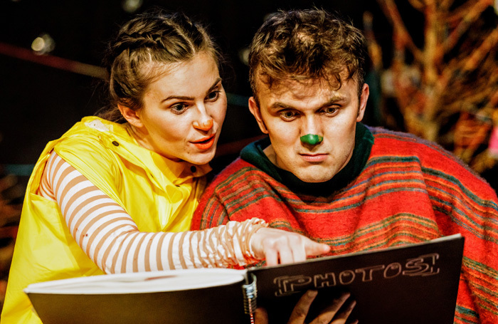 Christina Forrest and Richard Hay in Knitmas: A Winter Yarn at Greenwich Theatre, London