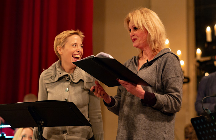 Joanna Lumley narrates Alcina at St John's Smith Square, London. Photo: Nick Rutter