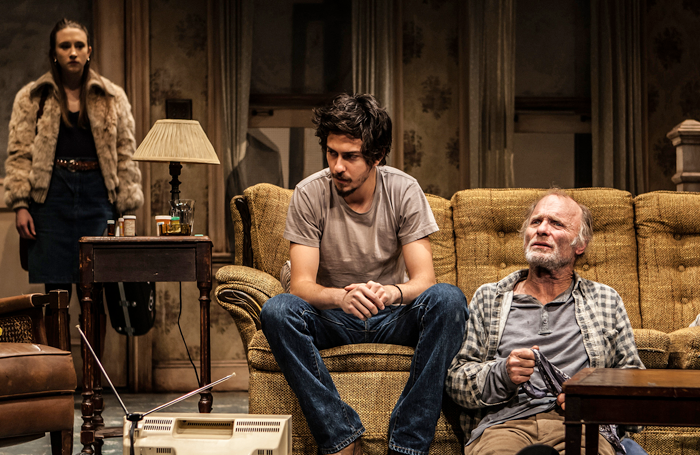 Taissa Farmiga, Nat Wolff, Ed Harris in Buried Child. Photo: Monique Carboni