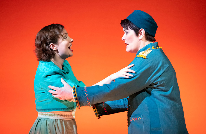 Galina Averina and Catherine Carby in Idomeneo at Hackney Empire. Photo: Richard Hubert Smith