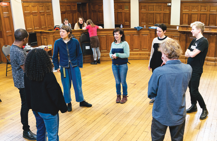The Cast of The Crucible in rehearsals. Photo: Helen Murray