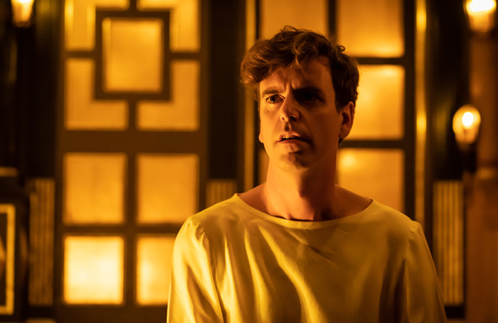 Tom Stuart in After Edward at Sam Wanamaker Playhouse, London. Photo: Marc Brenner