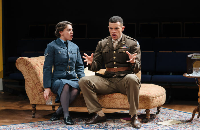 Sabrina Bartlett and Julian Moore-Cook in While the Sun Shines at Orange Tree Theatre, London. Photo: Helen Murray