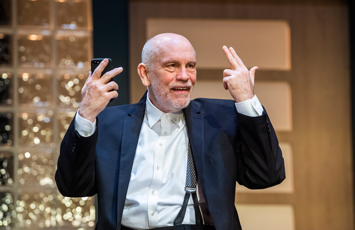 John Malkovich in Bitter Wheat at the Garrick Theatre, London. Photo: Tristram Kenton