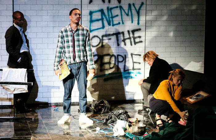 The cast of An Enemy of the People at Playground Theatre. Photo: Jolley Gosnold