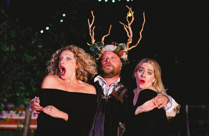 Sarah Gobran, Peter Gordon and Emma Fenney in The Merry Wives of Windsor. Photo: Matt Pereira