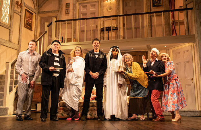 The company of Noises Off at Lyric Hammersmith. Photo: Helen Maybanks