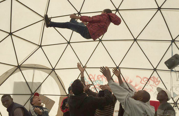 The Dome – the theatre that sprung up in the Calais refugee camp. Photo: Good Chance Theatre