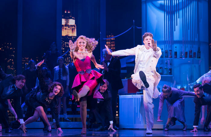 Kimberley Walsh, Jay McGuiness  and the cast of Big the Musical at the Dominion Theatre, London. Photo: Alastair Muir