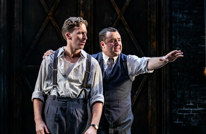 Alan Burkitt and Jason Manford in Curtains at Palace Theatre, Manchester. Photo: Richard Davenport