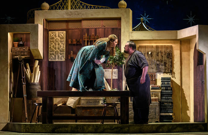 Nazan Fikret and Matthew Stiff in The Seraglio at Hackney Empire. Photo: Jane Hobson