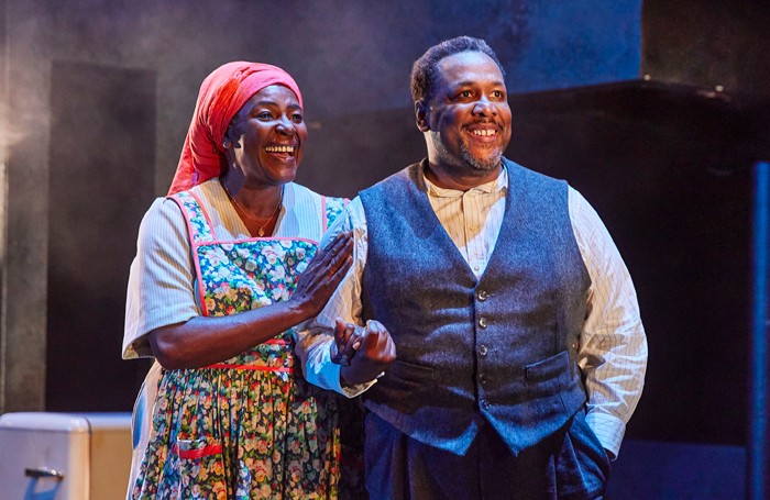 Sharon D Clarke and Wendell Pierce in Death of a Salesman. Photo: Brinkhoff Moegenburg