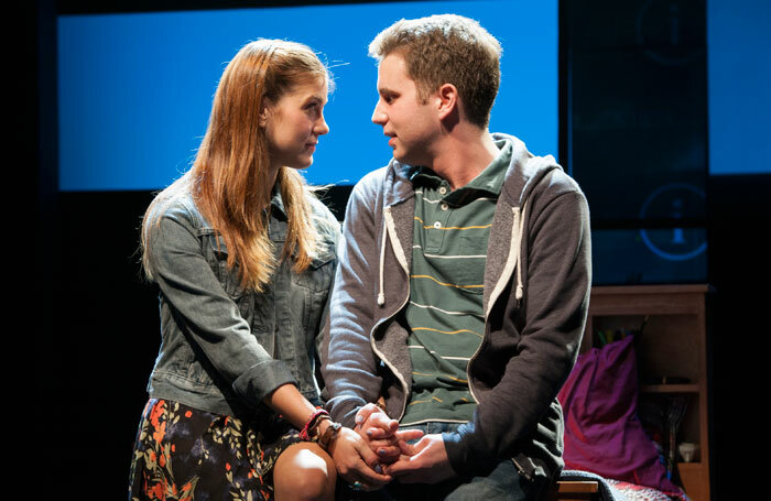 Laura Dreyfuss and Ben Platt in Dear Evan Hansen at the Music Box Theatre, New York. Photo: Margot Schulman