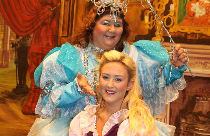 Cheryl Fergison and Katie Lowe in Cinderella at Middlesbrough Theatre. Photo: John's Studio