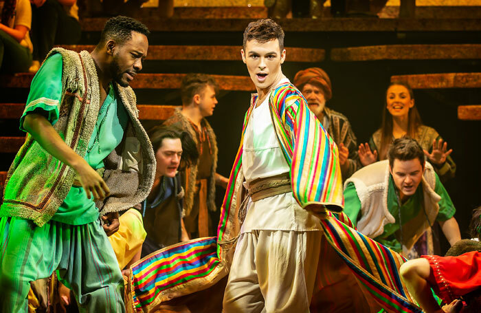 Jaymi Hensley in the UK tour of Joseph and the Amazing Technicolor Dreamcoat. Photo: Pamela Raith