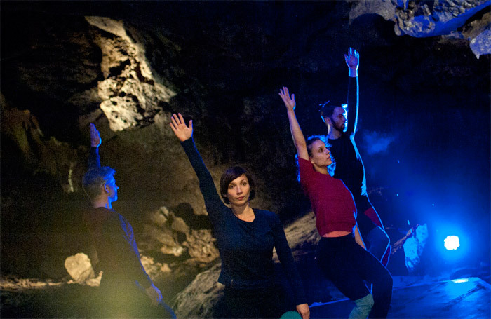 John Cage and Merce Cunningham's Roaratio performed in limestone caves at last year's festival. Photo: Cordula Treml