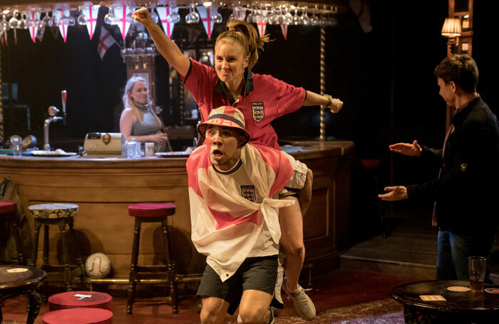 Makir Ahmed and Kirsty J Curtis in Sing Yer Heart Out for the Lads. Photo: Manuel Harlan