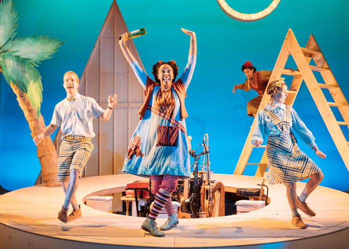 Matthew Churcher, Emily-Mae, and Philippa Hogg in Pippi Longstocking. Photo: Manuel Harlan