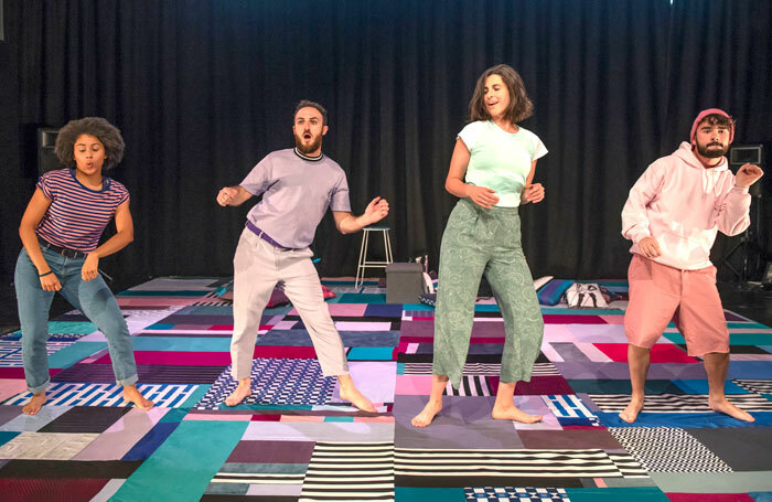 Danielle Jam, Robert Elkin, Charlotte Driessler and Cameron Fulton in Thick Skin, Elastic Heart. Photo: Jamie MacFadyen