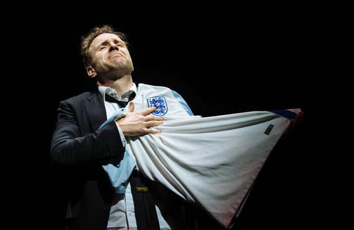 Rafe Spall in Death of England at the National Theatre, London. Photo: Helen Murray