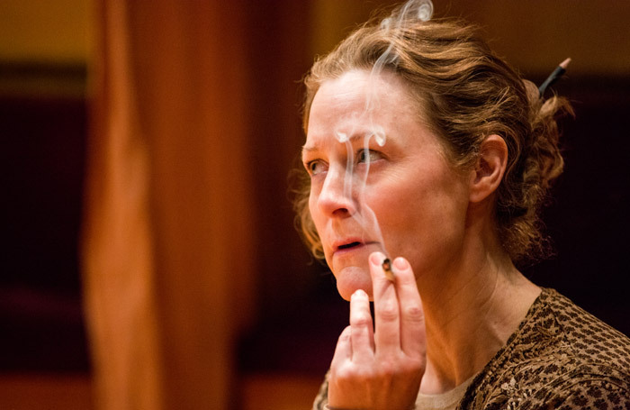 Geraldine Somerville in Checkpoint Chana at Finborough Theatre, London. Photo: Samuel Kirkman