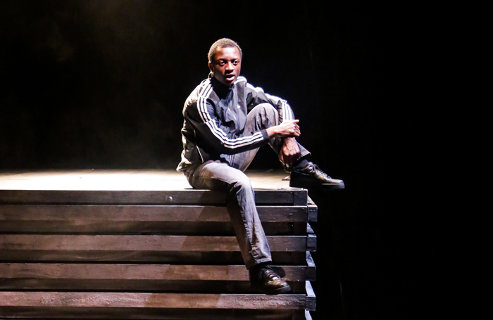 Anton Cross in Tiata Fahodzi’s 2019 production of Arinzé Kene’s Good Dog, directed by author Natalie Ibu. Photo: Wasi Daniju