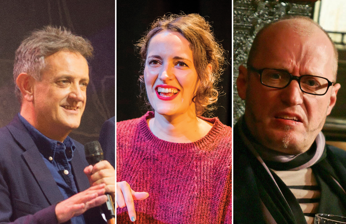 David Pugh, Phoebe Waller-Bridge and Adrian Edmondson. Photos: Phil Treagus/Tristram Kenton/ITV