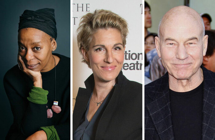 Noma Dumezweni, Tamsin Greig and Patrick Stewart. Photos: Helen Murray/Cameron Slater/Shutterstock