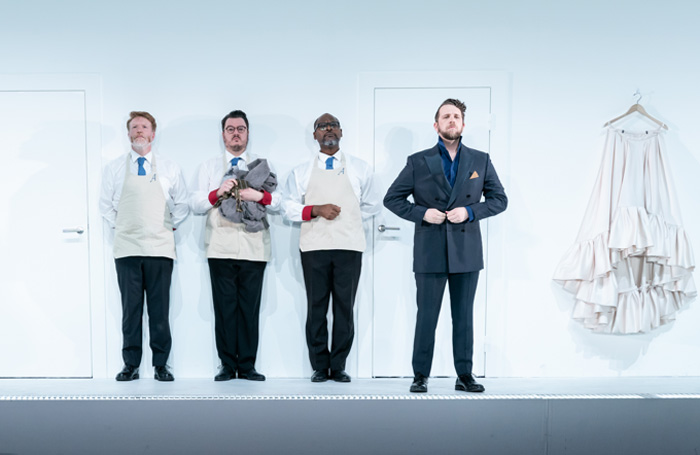 Johnathan McCullough and the ENO chorus in The Marriage of Figaro. Photo: Marc Brenner