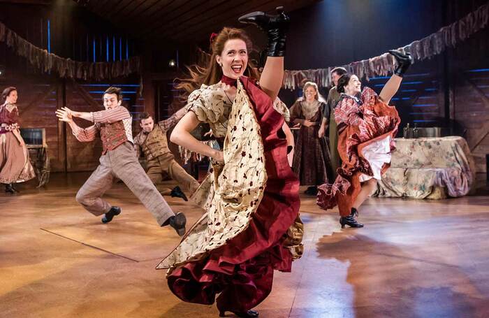 Emily Langham and the company of Oklahoma! at Chichester Festival Theatre in 2019. Photo: Tristram Kenton