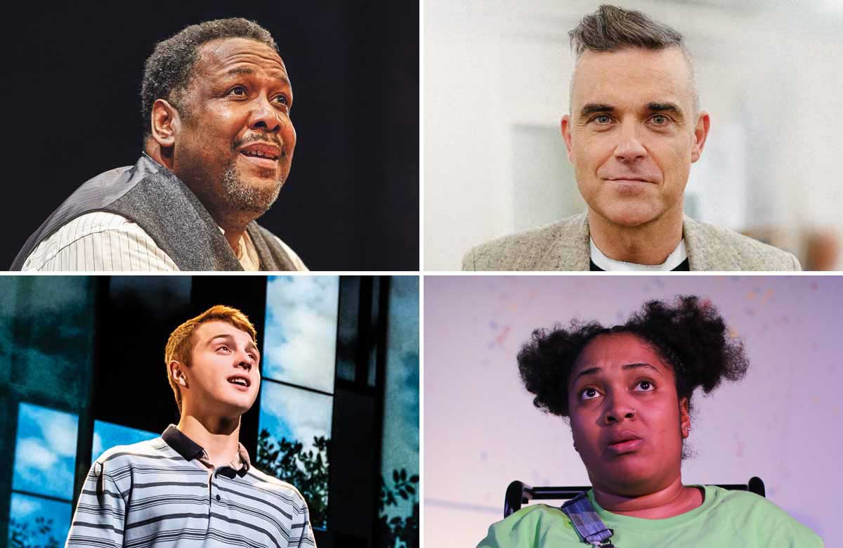 Nominees include – top row: Wendell Pierce and Robbie Williams. Bottom row: Sam Tutty and Saida Ahmed. Photo: Brinkhoff-Moegenburg/Matthew Murphy/Kofi Dwaah