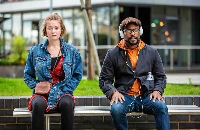 Aoife Kennan and Charles Angiama in C-o-n-t-a-c-t Photo: Pamela Raith