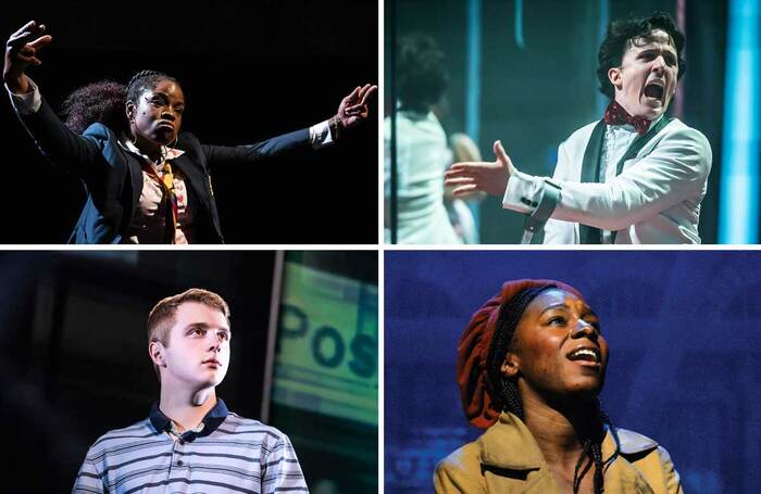 Clockwise from top left: winners Rachel Nwokoro, Daniel Monks, Shan Ako and Sam Tutty. Photos: Ali Wright/Marc Brenner/Michael Le Poer Trench/Matthew Murphy 