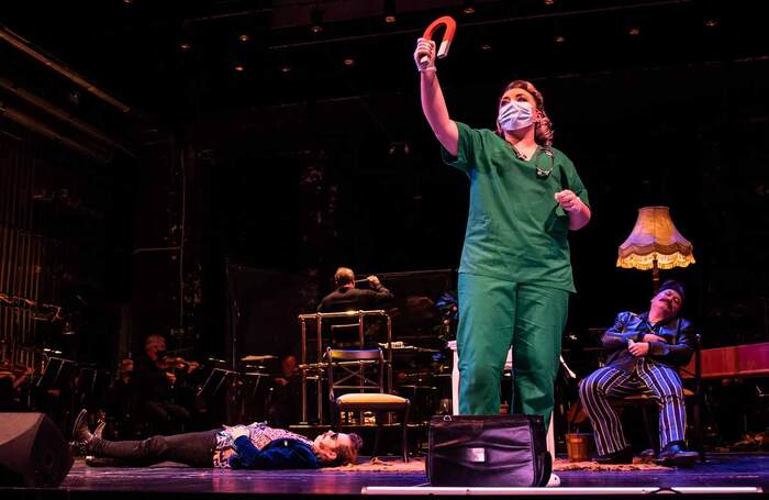 Arthur Bruce, Catriona Hewitson and Shengzhi Ren in Scottish Opera's Così Fan Tutte. Photo: James Glossop