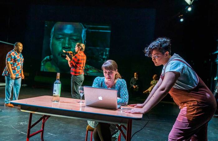 Rachael Lloyd and Eyra Norman in Dido and Aeneas, a Unicorn Theatre co-production with English National Opera staged in 2019. Photo: Tristram Kenton