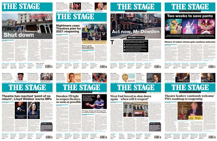 The Stage front pages March 2020 to February 2021