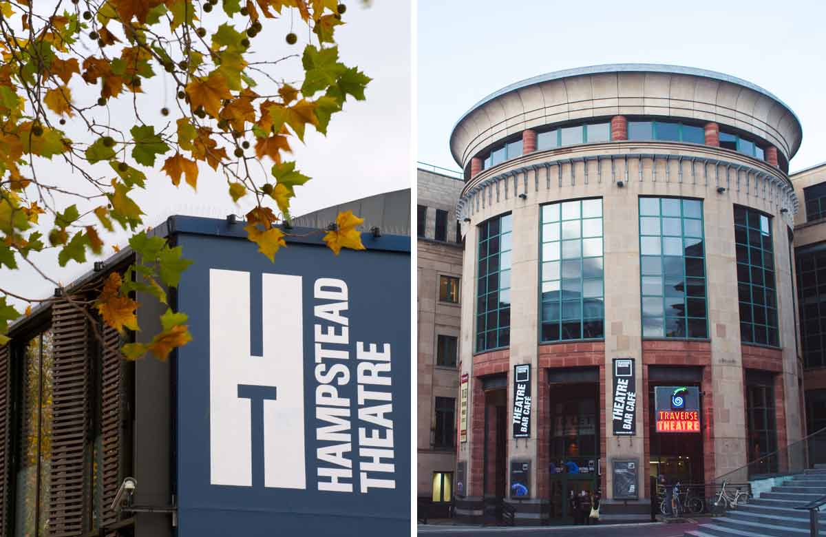 Hampstead Theatre and Edinburgh's Traverse Theatre. Photos: Daisy Hutchison/Mihaela Bodlovic