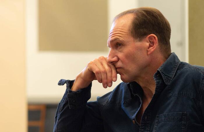 Ralph Fiennes rehearsing for Four Quartets. Photo: Matt Humphrey