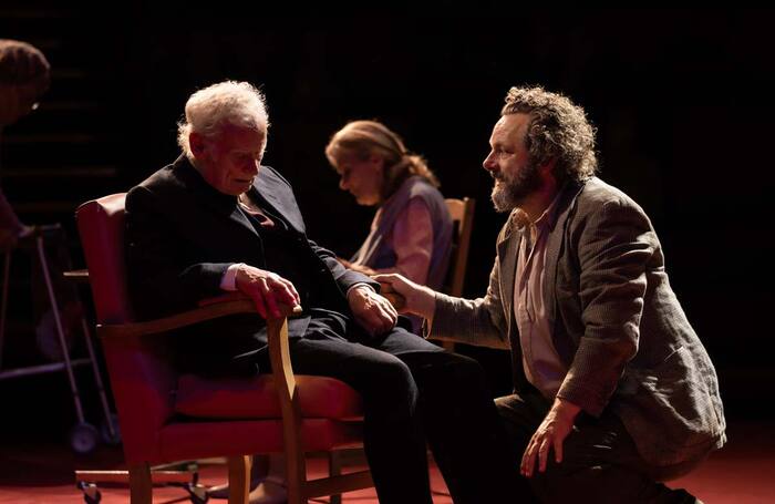 Karl Johnson and Michael Sheen in under Milk Wood at the National Theatre. Photo: Johan Persson