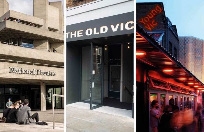 The National Theatre (Shutterstock), the Old Vic (David Jenson) and the Young Vic (Philip Vile)