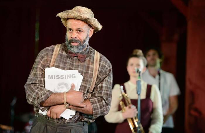 John Macaulay, Karen Fishwick and Ewan Miller in The Comedy of Errors at Live at No 40, Glasgow. Photo: Tim Morozzo