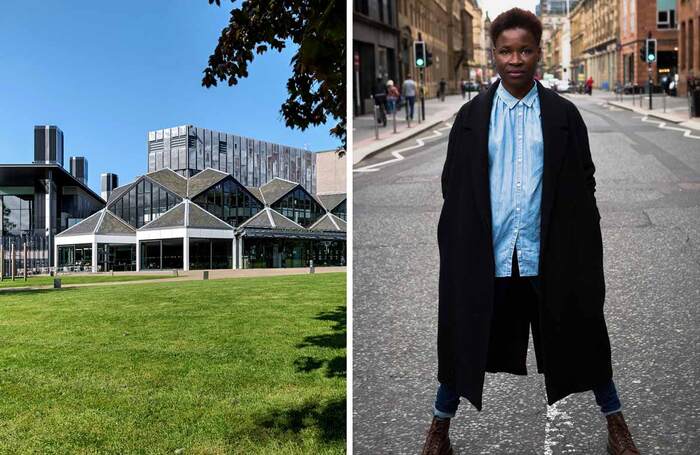 Eden Court in Inverness, left, and theatremaker Adura Onashile (photo: Eoin Carey)