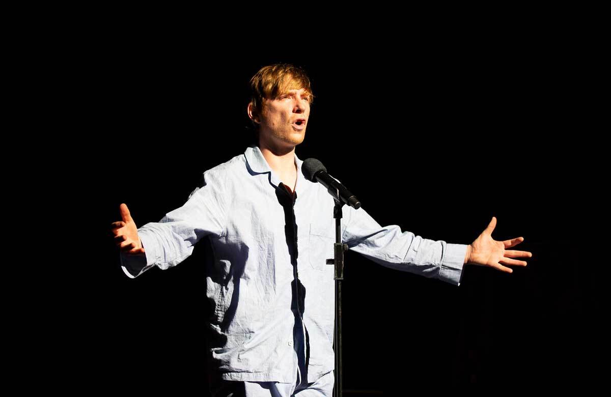 Domhnall Gleeson in Medicine at the Traverse Theatre, Edinburgh. Photo: Jess Shurte