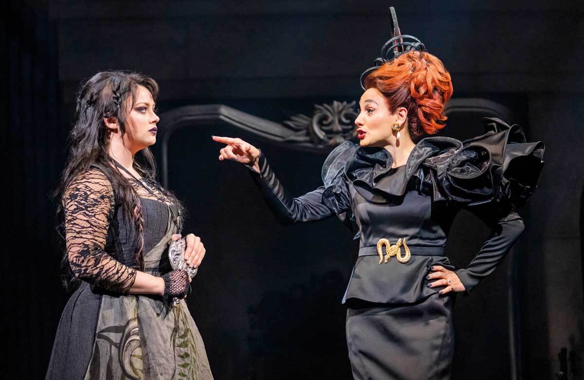 Carrie Hope Fletcher and Victoria Hamilton-Barritt in Andrew Lloyd Webber's Cinderella at the Gillian Lynne Theatre, London. Photo: Tristram Kenton