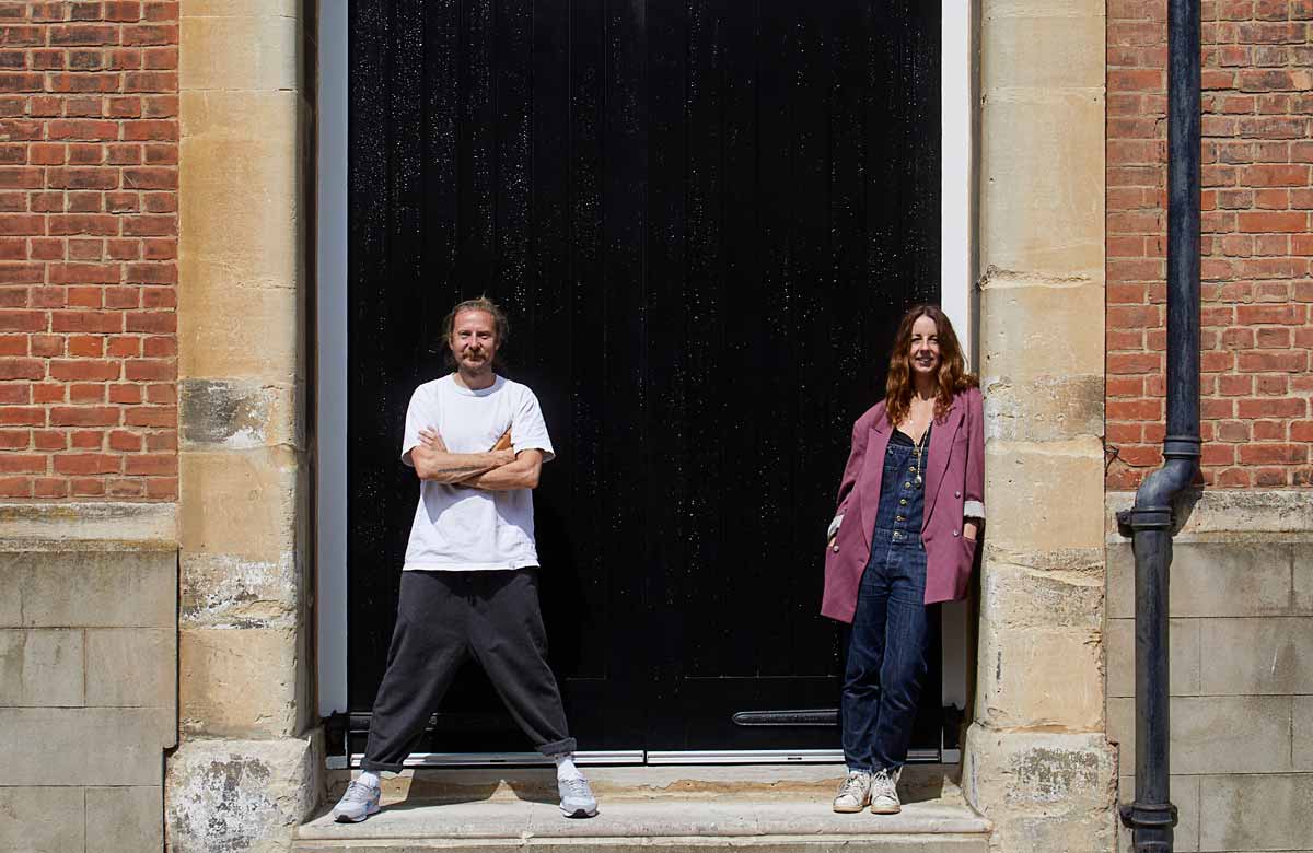 Felix Barrett and Maxine Doyle outside Punchdrunk's new home. Photo: Julian Abrams