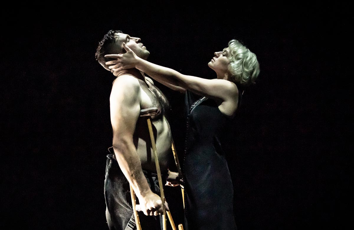 Heledd Gwynn and Tim Pritchett in Missing Julie. Photo: Marc Brenner