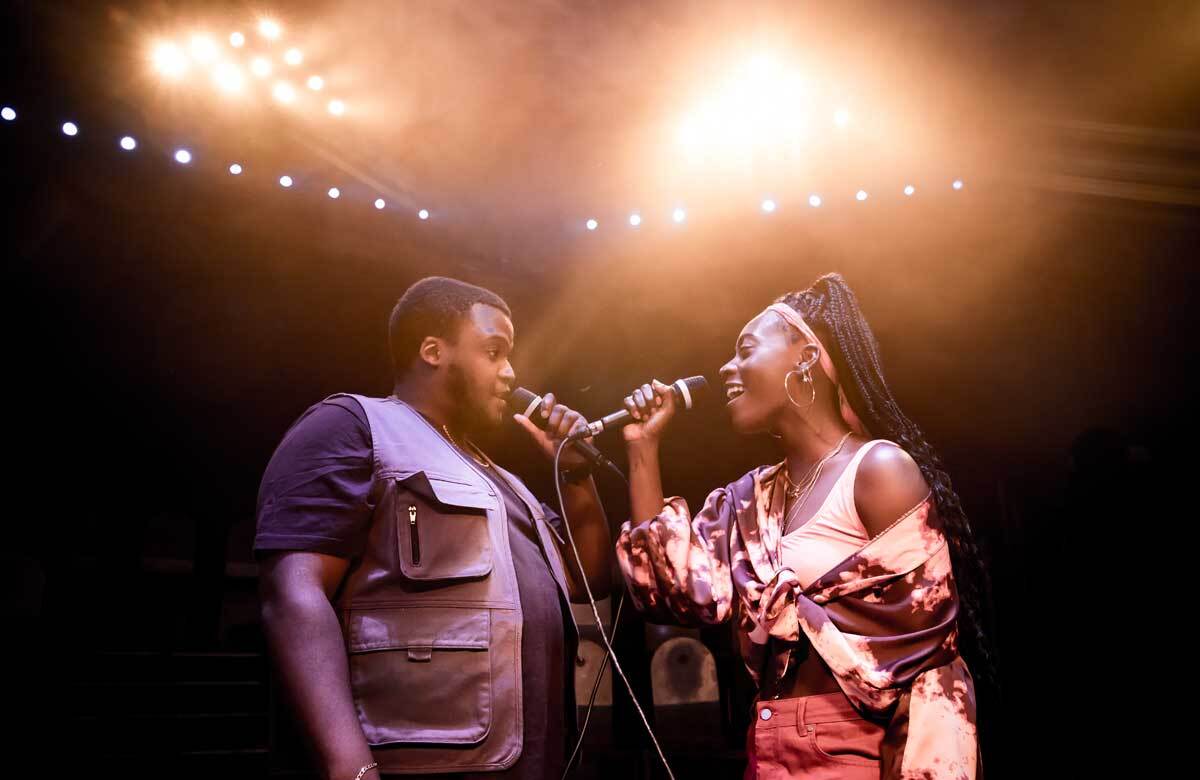 Nathan Queeley-Dennis and Leah St Luce in Black Love. Photo: Marc Brenner