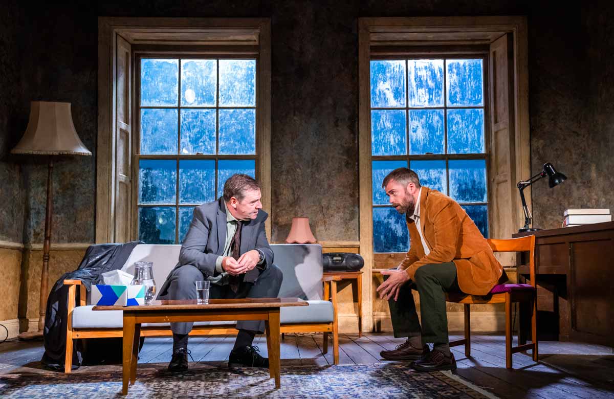 Brendan Coyle and Rory Keenan in Shining City at Theatre Royal Stratford East. Photo: Tristram Kenton