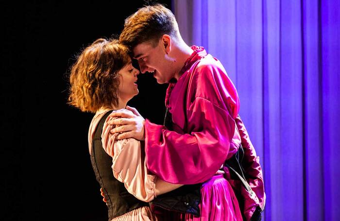 Leah Byrne and Angus Taylor in Romeo and Juliet at Lanternhouse, Cumbernauld. Photo: Robin Mitchell